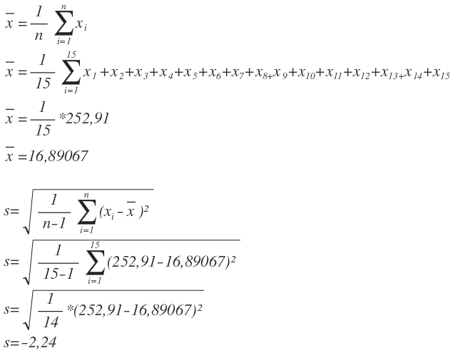 Messreihe mit Standardabweichung berechnen | Mathelounge