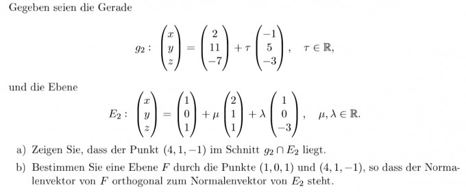 Normalenvektor Berechnen Gerade