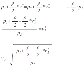 Formel umstellen Bernoulli-Gleichung | Mathelounge