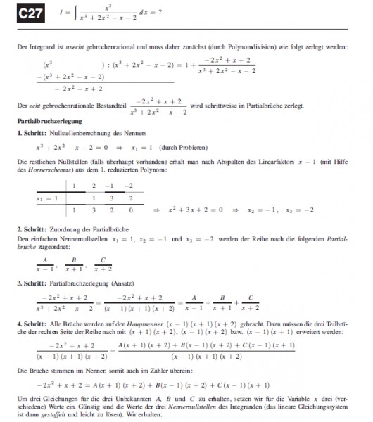 Partialbruchaufgabe