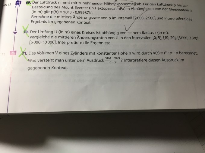 70 und 71 Umfang von Kreis und Volumen von Zylinder ...