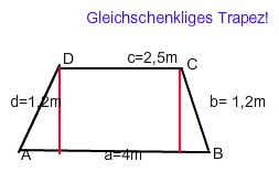 Gleichschenkliges Trapez Satz des Pythagoras | Mathelounge