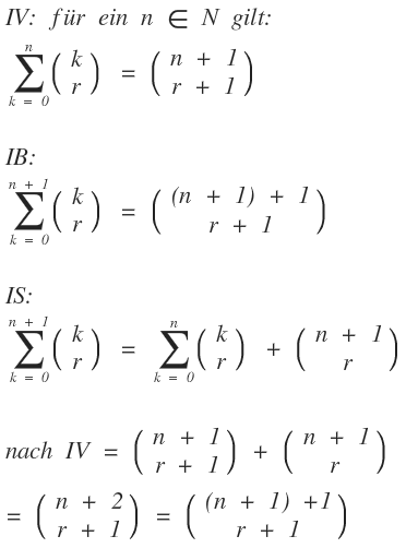 Binomialkoeffizient/Summe/Induktion/Aufgabe/Lösung – Wikiversity