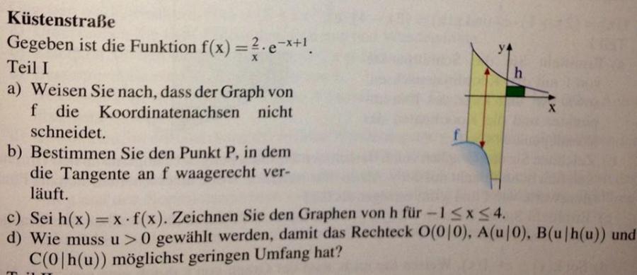 Kustenstrasse Gegeben Ist Funktion F X 2 X E X 1 Mathelounge