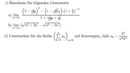 Limes. Grenzwert berechnen von z.B. Differenz von Wurzeln ...