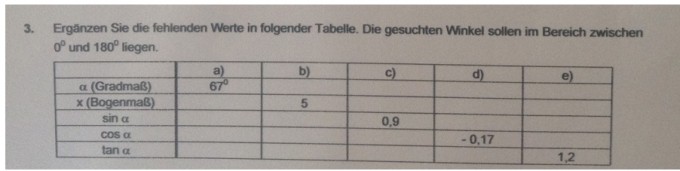 Erganze Die Fehlenden Werte In Folgender Tabelle Die Gesuchten