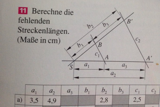 Strahlensatz: Streckenlängen berechnen | Mathelounge