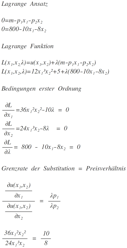 Nutzenfunktion: U(x1,x2) = 12 x1^3 x2^2 + 5 | Mathelounge